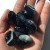 Import wholesale polished Raw natural Black Onyx Agate crystals healing tumbled stones for home decoration from China