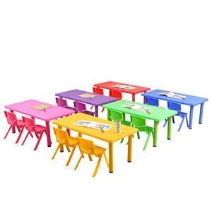 Wholesale price high quality school plastic folding kindergarten kids table and chair set