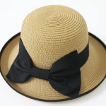Wholesale Summer Autumn Cowboy Straw Hats New Fashion Beach Fashion 2022 Sunhat Unisex Outdoor Bow top hat