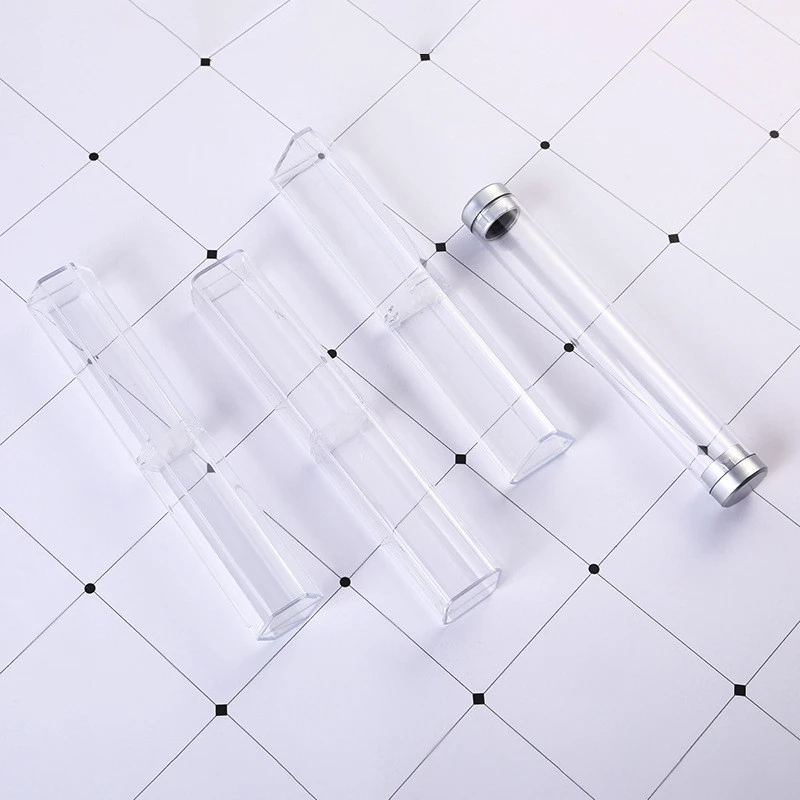 wholesale transparent Plastic gift of pen Square box used in pack Crystal pencil  Pen Plastic pencil
