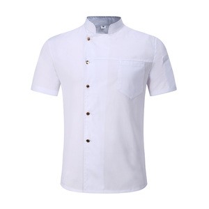 Wholesale Unisex Kitchen Chef Uniforms Summer Short Sleeves Chef Jackets Bakery Hotel Food Service Chef Uniform