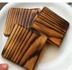 Wholesale Wooden Drink Coasters with Holder handmade wood coaster for glass party  or wedding mat for glass customizable design