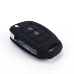Wholesales car interior accessories decorative 3 buttons rubber key holder silicone car key cover