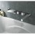 Import Widespraed 5pcs LED Light Waterfall Spout Bathtub Faucet with Hand Shower from China