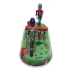 Wind Up Tin Toy Saw Wood Holiday Decoration