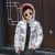 Import Winter fashion keep warm kids glossy silver thicken hooded child coat from China