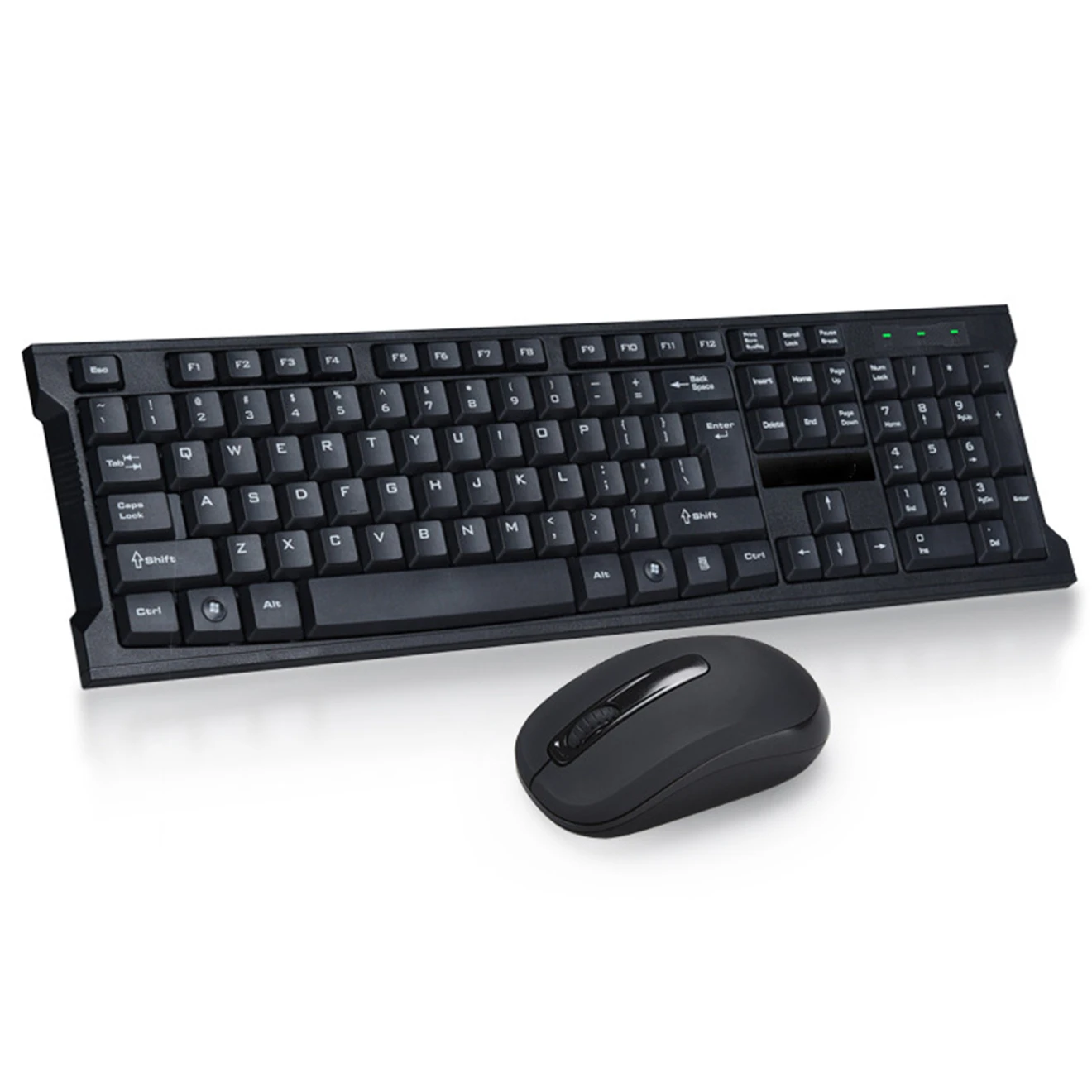 Wireless keyboard and mouse combo with simple appearance and power saving fit for bedroom living room office use