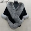 Women Winter Fashion Artificial Fox Fur Capes,Artificial Fox Fur Ponchos,Artificial Fox Fur Shawls