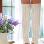 Women's winter piled socks wool boots leggings knitted foot covers