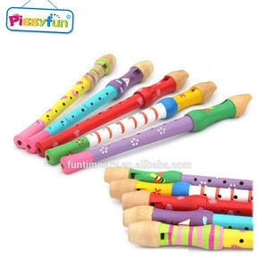 Wood Body MaterialToy Flute,Baby Flute Toy,Kids Wooden Flute AT11904