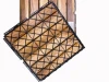 Wood decking tiles with plastic base.210605