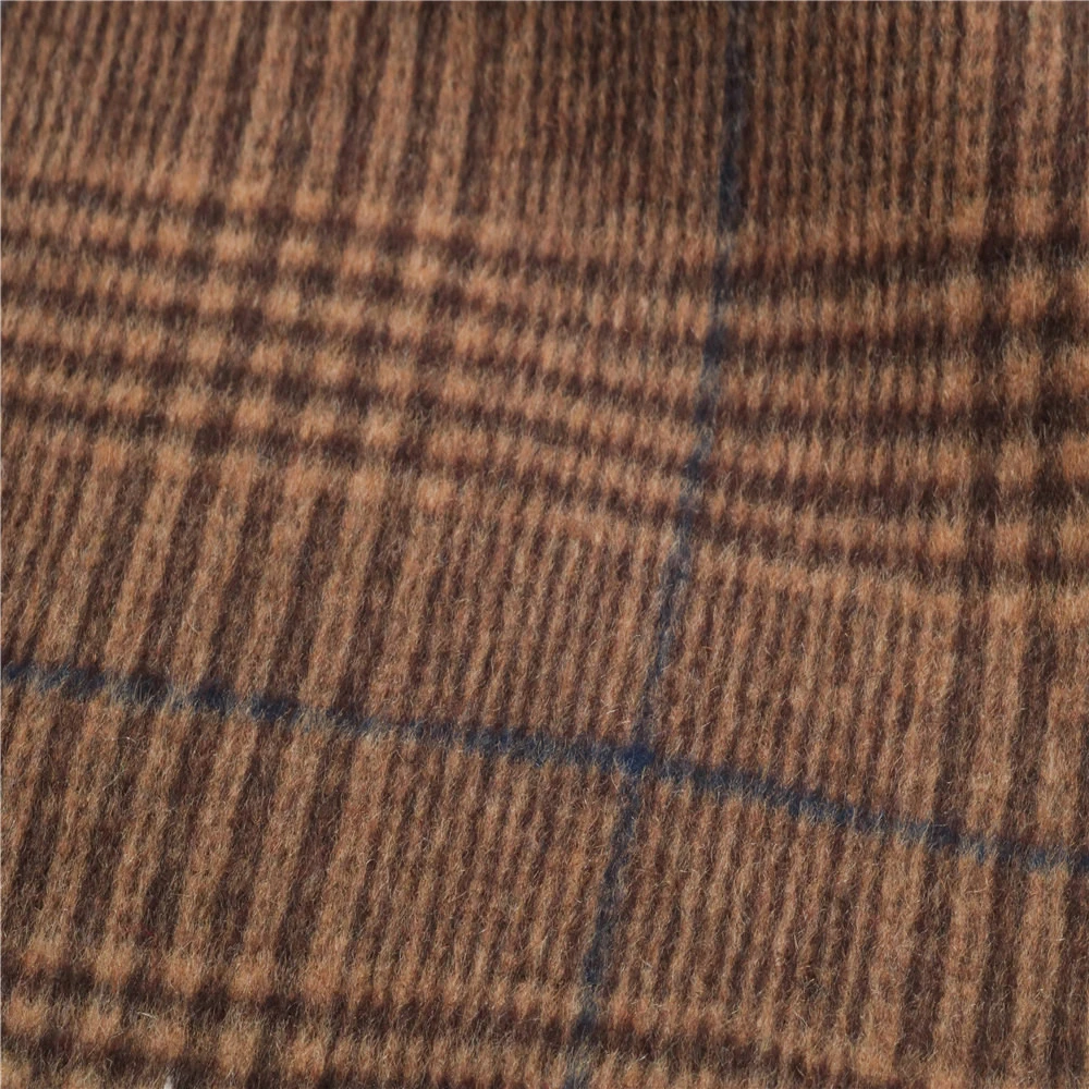 woven tartan wool fabric acrylic and wool blend knitted fabric best price woolen fabric for sale