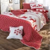 X-MAS bedspread 100% cotton BSCI providing warm atmosphere screen printed cotton bed sheets