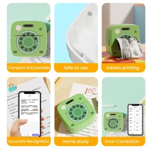 YANXI Mini Printer Portable Thermal Printer Label Sticker Self-adhesive Paper Color Paper Wireless BT HD Printing For Cellphone