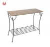 YINFA Creative Modern Metal Frame Storage Furniture Wooden Top Console Table