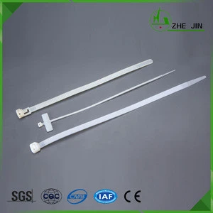 Zhe Jin Wiring Accessories White Plastic Self-Locking Nylon Wire Cable Ties