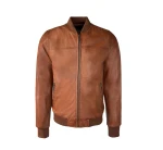 Men's genuine leather jacket bomber style- Arya