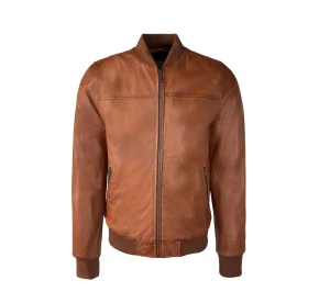 Men's genuine leather jacket bomber style- Arya