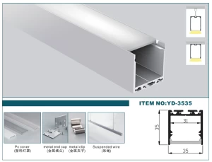 LED Recessed Profile Channel 6063 T5 Aluminium Alloy 22*6mm Household Lamplight