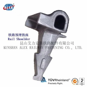 railway fasteners/railroad parts rail shoulder supplier in kunshan