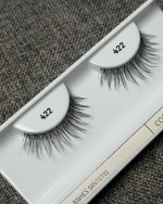 Premium Private Label Synthetic Strip Eyelashes Natural Criss Cross Style 422