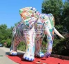 Outdoor Parade Performance Inflatable Elephant Air Blown Animal Mascot Giant colorful  Elephant For Zoo And Circus Show