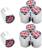 4 Pcs/Set Silver Car Styling Aluminium Alloy/Copper England British National Flag
