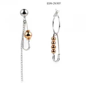 Dangle Drop E06-26305 crystal hoop earrings