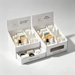 Custom Printed White Cardboard Countertop Display Box, Divided Compartment Foldable POP Retail Showcase Box for Superma