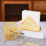 Gold metal napkin holder napkin box kitchen picnic tissue holder custom