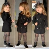 Spring Autumn Jackets For Baby Girls Pure Color Coat Children Zipper Outerwear Baby Windbreaker Handsome Black Tops 2-7Y