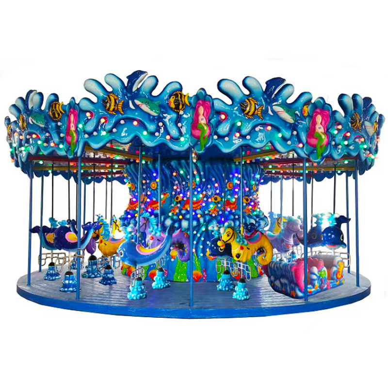 Buy Amusement Rides Mechanical Indoor Chinese Pink Carousel Ride For ...