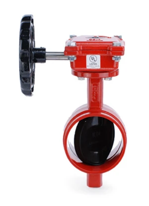 GROOVED BUTTERFLY VALVE WITH GEAR OPERATOR