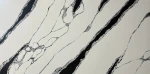 Panda White Calacatta Quartz Stone Slab Artificial Countertop for House Decoration