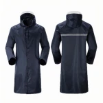 Mid-length raincoat, super thick, anti-heavy rain, one-piece design for adults