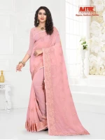 Party Wear Poly Silk Saree, With Blouse Piece, 6.3 m (With Blouse Piece)