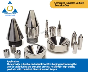 Tungsten carbide wire cable extrusion molds