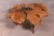 Import The table is artistically designed in the shape of a flower made of natural wood from Egypt