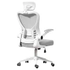 Ergonomic Adjustable Mesh Desk Chair with C-Shape Backrest and High-Density Cushion for Students Home Office Work