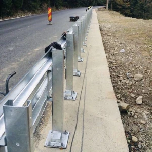 highway guardrail post