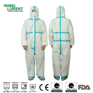 Type 4B/5B/6B Disposable Microporous Film Chemical Protective Coverall