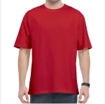 Custom Men's Red Distressed Washed Print 100% Cotton T-shirt High Quality Casual Streetwear with Sequins From BD Solid