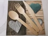 Disposable wooden cutlery set