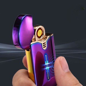 1 factory direct selling metal zinc alloy, USB can change hot wire, charging lighter, double sided cigarette lighter wholesale