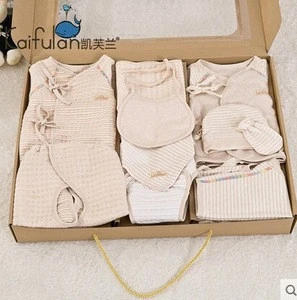100% cotton Ten pieces sets of baby Clothing Sets gift box for newborn