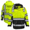 100% polyester fleece sweatshirts high visibility comfortable safety workwear winter construction safety jackets