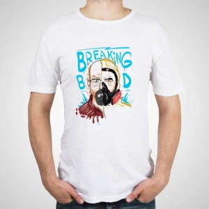 100% Print Factory High Quality Cotton T Shirt Break Bald Bad T-Shirt Design