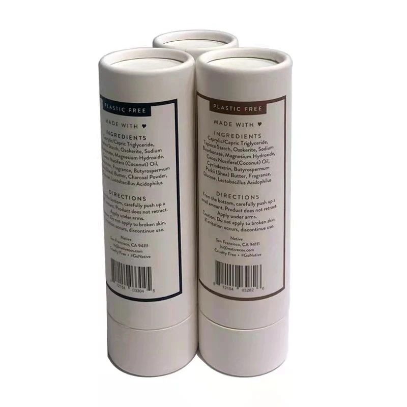 100% recycled custom packing strong kraft cardboard 30ml 50ml white brown black paper tube