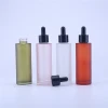 100ml Cosmetic Glass Perfume Bottle Frosted Cosmetic Glass Bottle 3.4oz Flat Shoulder Glass Dropper Bottle