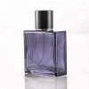 100ml rectangular black glass perfume spray bottles with black cap for men